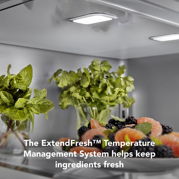 KitchenAid Standard-Depth 27-cu ft 3 -Door French Door Refrigerator with Ice Maker with Water and Ice Dispenser ( Stainless Steel with PrintShield Finish ) ENERGY STAR Certified