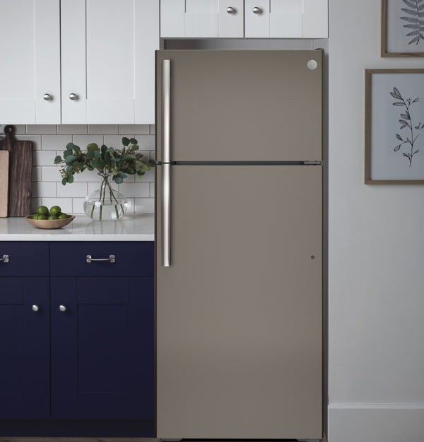 GE 17.5-cu ft Top-Freezer Refrigerator ( Slate ) ENERGY STAR Certified