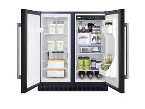 Summit Appliance 5.4-cu ft Built-In Mini Fridge with Freezer ( Black )