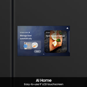 Samsung Bespoke Standard-Depth 28.6-cu ft 4 -Door Smart Compatible French Door Refrigerator with Dual Ice Maker with Water Dispenser and Door within Door ( Charcoal Glass Top with Stainless Steel Bottom Panels ) ENERGY STAR Certified