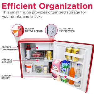 Frigidaire 1.6-cu ft Mini Fridge with Freezer ( Red )