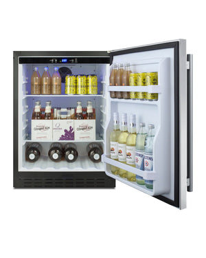 Summit Appliance 4.2-cu ft Built-In Mini Fridge ( Stainless steel door and black cabinet )
