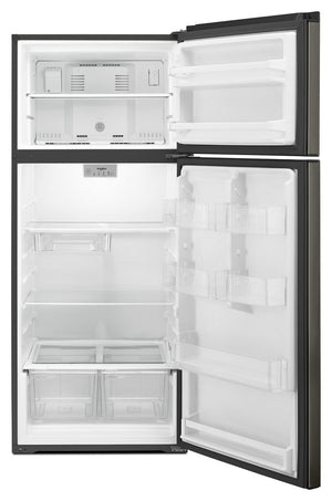 Whirlpool 17.6-cu ft Top-Freezer Refrigerator ( Black Stainless )