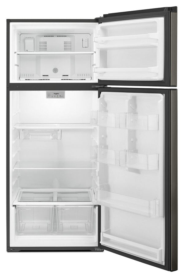 Whirlpool 17.6-cu ft Top-Freezer Refrigerator ( Black Stainless )