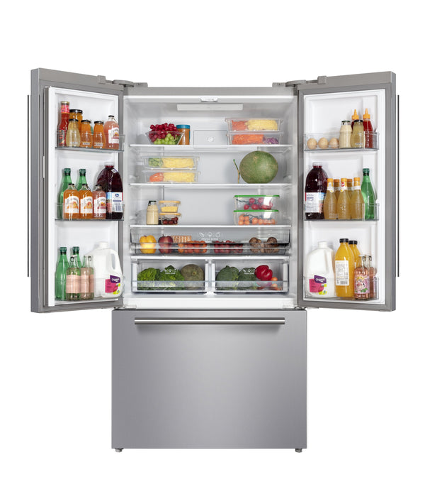 Hamilton Beach Counter-Depth 20.3-cu ft 3 -Door French Door Refrigerator ( Stainless ) ENERGY STAR Certified