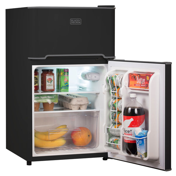 BLACK+DECKER 3.1-cu ft Mini Fridge with Freezer ( Black ) Garage Ready ENERGY STAR