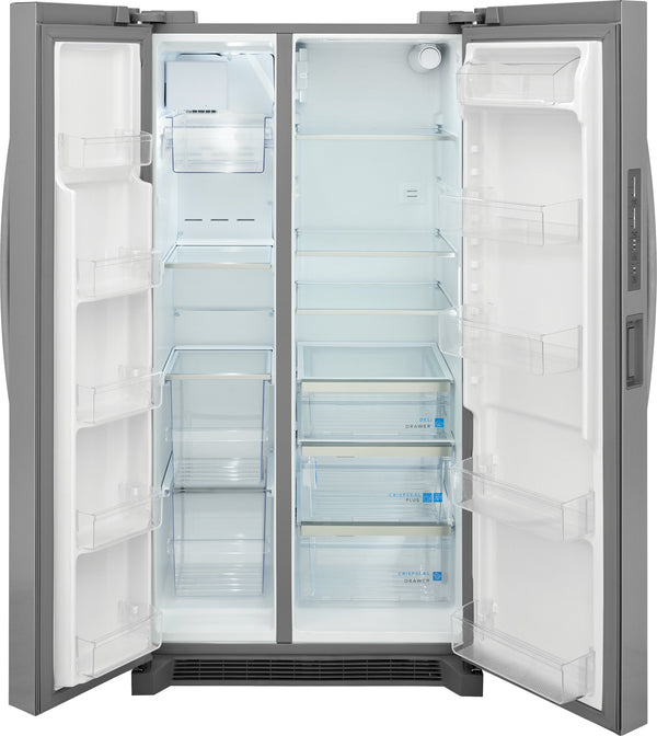 Frigidaire Gallery 26-cu ft Side-by-Side Refrigerator with Ice Maker and Water Dispenser ( Smudge-Proof Stainless Steel ) ENERGY STAR Certified
