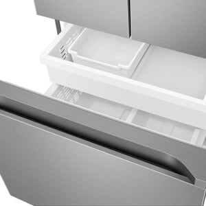 Samsung Standard-Depth 22-cu ft 3 -Door Smart Compatible French Door Refrigerator with Ice Maker with Water Dispenser ( Fingerprint Resistant Stainless Steel ) ENERGY STAR Certified
