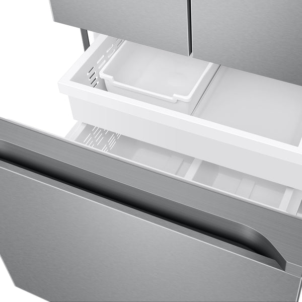 Samsung Standard-Depth 22-cu ft 3 -Door Smart Compatible French Door Refrigerator with Ice Maker with Water Dispenser ( Fingerprint Resistant Stainless Steel ) ENERGY STAR Certified