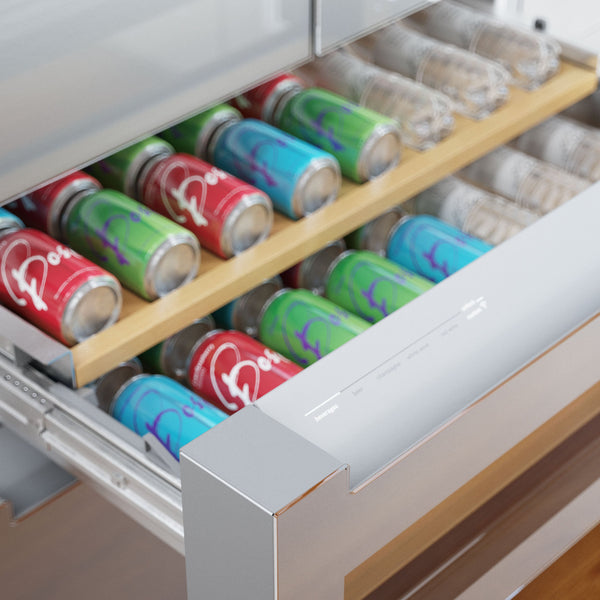 Bosch Counter-Depth 800 Series 21-cu ft 4 -Door French Door Refrigerator with Ice Maker ( Stainless steel ) ENERGY STAR Certified