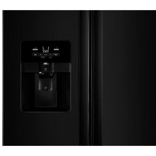 Whirlpool 21.4-cu ft Side-by-Side Refrigerator with Ice Maker ,Water and Ice Dispenser ( Black ) ENERGY STAR Certified
