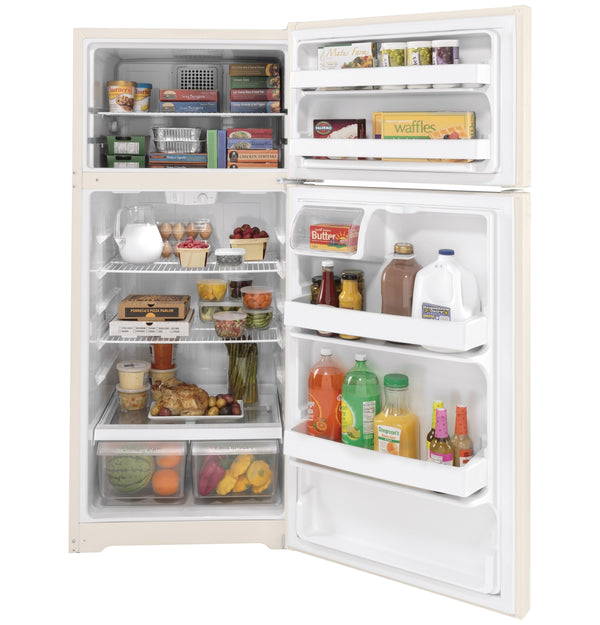 GE 16.6-cu ft Top-Freezer Refrigerator ( Bisque ) ENERGY STAR Certified