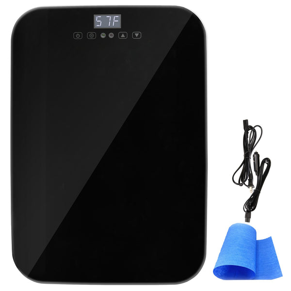 VEVOR 20 L 12 V Digital Mini Fridge 0.706-cu ft with Freezer ( Black Aluminum Liner ) Garage Ready