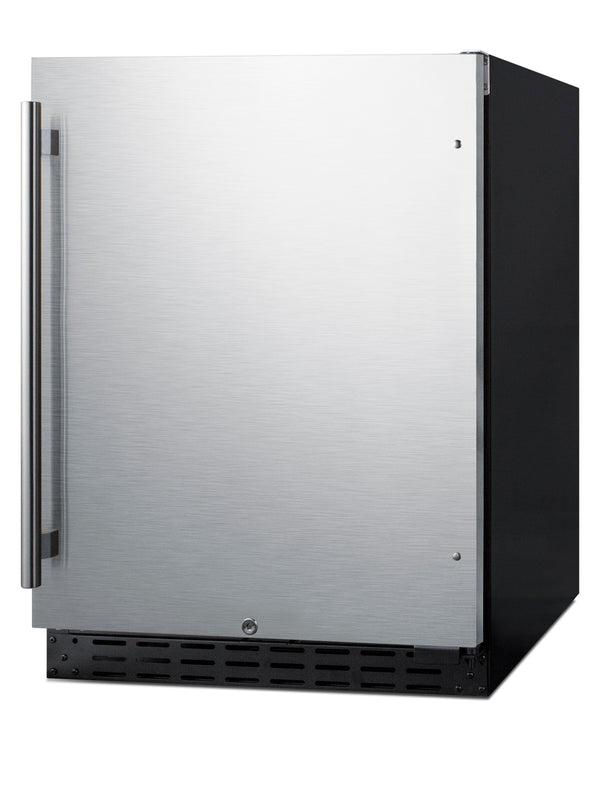 Summit Appliance 4.2-cu ft Built-In Mini Fridge ( Stainless steel door and black cabinet )