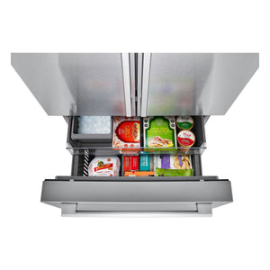 LG STUDIO Counter-Depth 26.5-cu ft 3 -Door Smart Compatible French Door Refrigerator with Ice Maker with Water Dispenser ( PrintProof Stainless Steel ) ENERGY STAR Certified