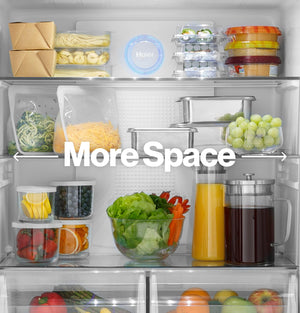 Haier 16.8-Cu. Feet Counter-Depth Bottom-Freezer Refrigerator Ice Maker Optional (sold separately) ( Stainless ) ENERGY STAR Certified