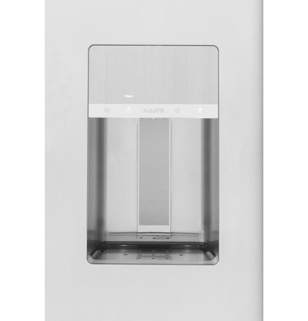 Cafe 24.5-cu ft Counter-Depth Side-by-Side Refrigerator Built-In Smart Compatible with Ice Maker ,Water and Ice Dispenser ( Stainless Steel )