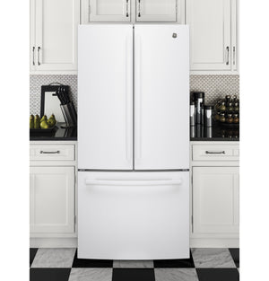 GE Standard-Depth 24.8-cu ft 3 -Door French Door Refrigerator with Ice Maker with Water Dispenser ( White ) ENERGY STAR Certified