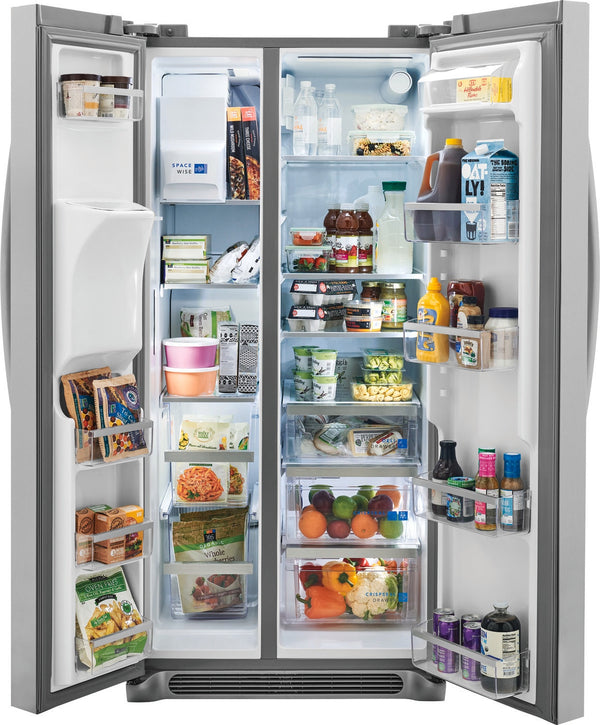 Frigidaire Gallery 22.3-cu ft Side-by-Side Refrigerator with Ice Maker ,Water and Ice Dispenser ( Fingerprint Resistant Stainless Steel ) ENERGY STAR Certified
