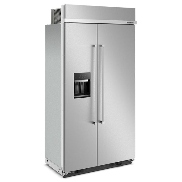 KitchenAid 29.4-cu ft Counter-Depth Side-by-Side Refrigerator Built-In with Ice Maker ,Water and Ice Dispenser ( Stainless Steel ) ENERGY STAR Certified