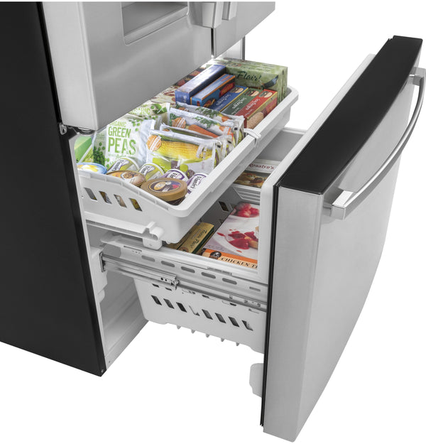 GE 25.6-cu ft French Door Refrigerator with Ice Maker, Water and Ice Dispenser (Fingerprint-resistant Stainless Steel) ENERGY STAR