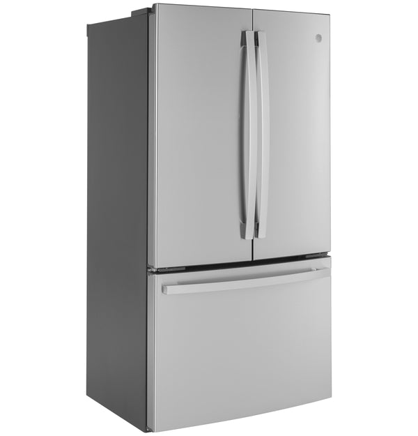 GE Counter-Depth 23.1-cu ft 3 -Door French Door Refrigerator with Ice Maker ( Stainless Steel ) ENERGY STAR Certified