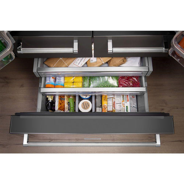 KitchenAid Standard-Depth 25.8-cu ft 5 -Door French Door Refrigerator with Ice Maker with Water and Ice Dispenser ( Stainless steel )