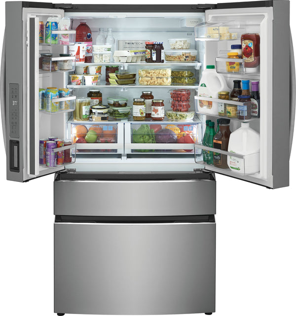 Frigidaire Gallery Standard-Depth 27.2-cu ft 4 -Door French Door Refrigerator with Ice Maker with Water Dispenser ( Fingerprint Resistant Stainless Steel ) ENERGY STAR Certified