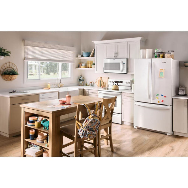 Whirlpool Counter-Depth 20-cu ft 3 -Door French Door Refrigerator with Ice Maker ( White ) ENERGY STAR Certified