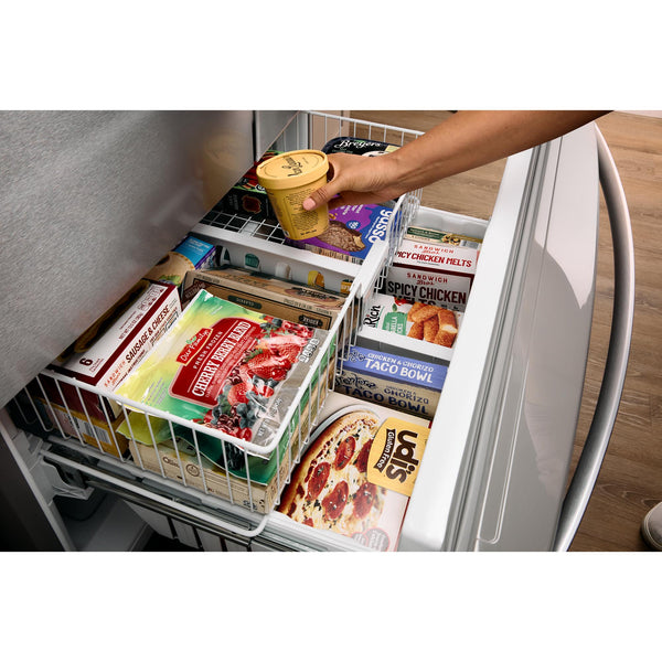 Whirlpool Standard-Depth 24.7-cu ft 3 -Door French Door Refrigerator with Ice Maker with Water and Ice Dispenser ( Black ) ENERGY STAR Certified