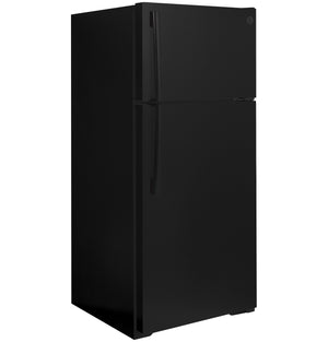 GE 16.6-cu ft Top-Freezer Refrigerator ( Black ) ENERGY STAR Certified