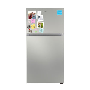 ConServ Reversible Door with Built-in Ice Maker 18-cu ft Top-Freezer Refrigerator with Ice Maker ( Stainless ) ENERGY STAR Certified