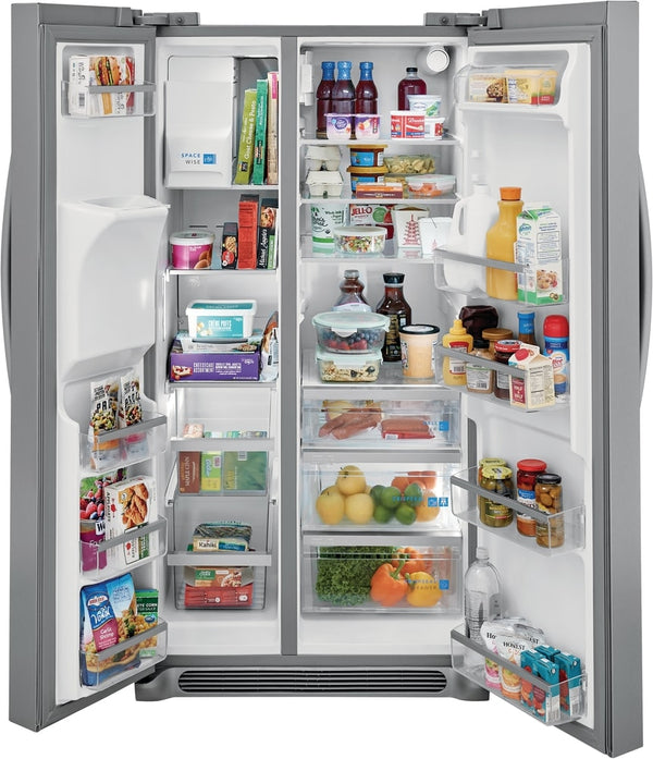 Frigidaire Gallery 25.6-cu ft Side-by-Side Refrigerator with Ice Maker ,Water and Ice Dispenser ( Fingerprint Resistant Stainless Steel ) ENERGY STAR Certified