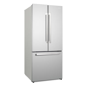Cosmo Counter-Depth 17.5-cu ft 3 -Door French Door Refrigerator with Ice Maker ( Stainless Steel ) ENERGY STAR Certified