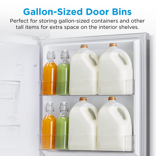 Midea Fingerprint Resistant 20.5-cu ft Top-Freezer Refrigerator ( Black ) Garage Ready ENERGY STAR Certified