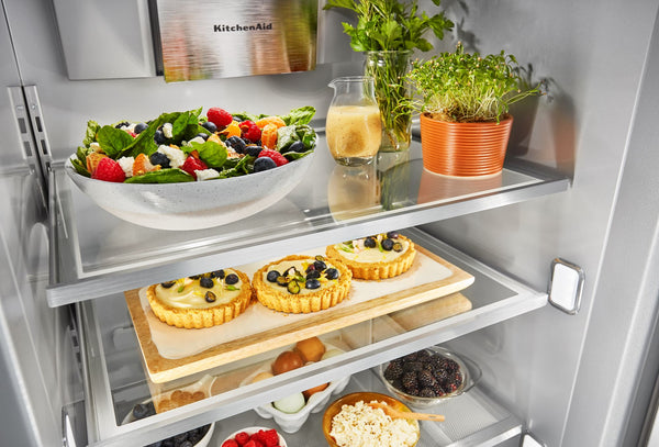 KitchenAid 25.5-cu ft Counter-Depth Side-by-Side Refrigerator Built-In ( Stainless Steel with PrintShield Finish )