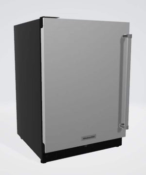 KitchenAid 5-cu ft Built-In Mini Fridge ( Black Cabinet/Stainless Door )