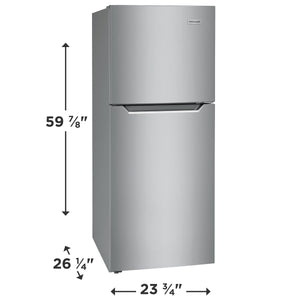Frigidaire 10.1-cu ft Counter-Depth Top-Freezer Refrigerator ( Fingerprint-Resistant Stainless Look ) Garage Ready ENERGY STAR Certified