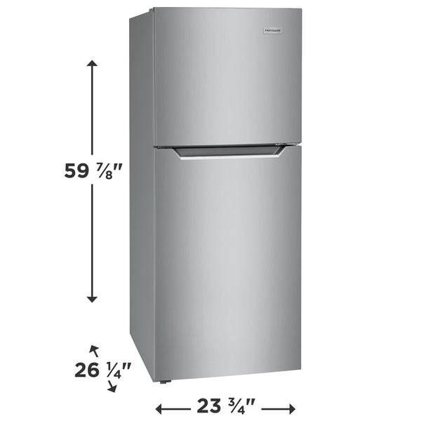 Frigidaire 10.1-cu ft Counter-Depth Top-Freezer Refrigerator ( Fingerprint-Resistant Stainless Look ) Garage Ready ENERGY STAR Certified