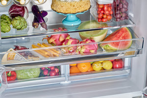 UNIQUE Classic Retro Counter-Depth 21.4-cu ft 3 -Door French Door Refrigerator with Ice Maker with Ice Dispenser ( Marshmallow White ) ENERGY STAR Certified