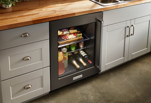 KitchenAid 5.2-cu ft Built-In Mini Fridge ( Stainless Steel )