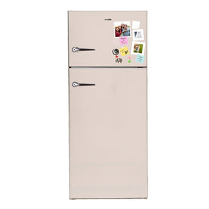 ConServ 18-cu ft Counter-Depth Top-Freezer Refrigerator with Ice Maker ( Cream )