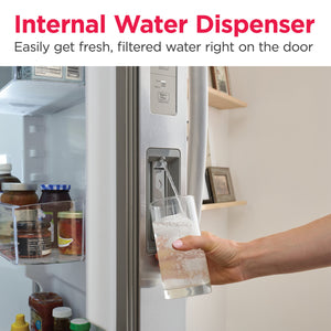 Frigidaire Gallery 26-cu ft Side-by-Side Refrigerator with Ice Maker and Water Dispenser ( Smudge-Proof Stainless Steel ) ENERGY STAR Certified