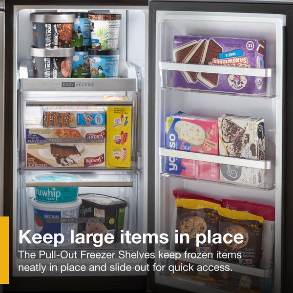 Whirlpool Counter-Depth 19.2-cu ft 4 -Door French Door Refrigerator with Ice Maker with Water and Ice Dispenser ( Fingerprint Resistant Stainless Steel )