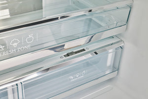 UNIQUE Classic Retro Counter-Depth 21.4-cu ft 3 -Door French Door Refrigerator with Ice Maker with Ice Dispenser ( Marshmallow White ) ENERGY STAR Certified