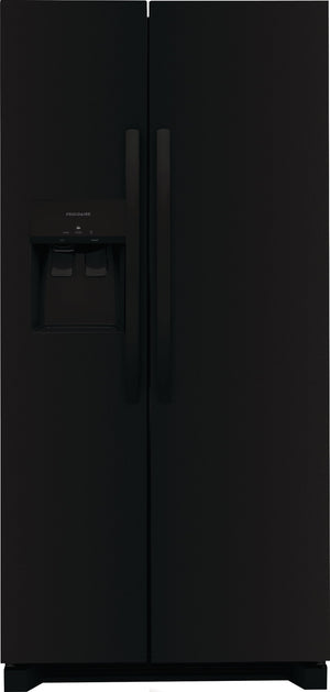 Frigidaire 22.3-cu ft Side-by-Side Refrigerator with Ice Maker ,Water and Ice Dispenser ( Black ) ENERGY STAR Certified