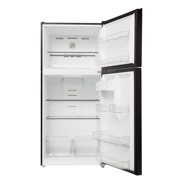 Midea Fingerprint Resistant 18.1-cu ft Top-Freezer Refrigerator ( Black ) Garage Ready ENERGY STAR Certified