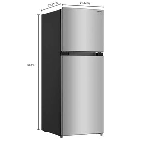 Bevoi 7.3-cu ft Counter-Depth Top-Freezer Refrigerator ( Stainless Steel )