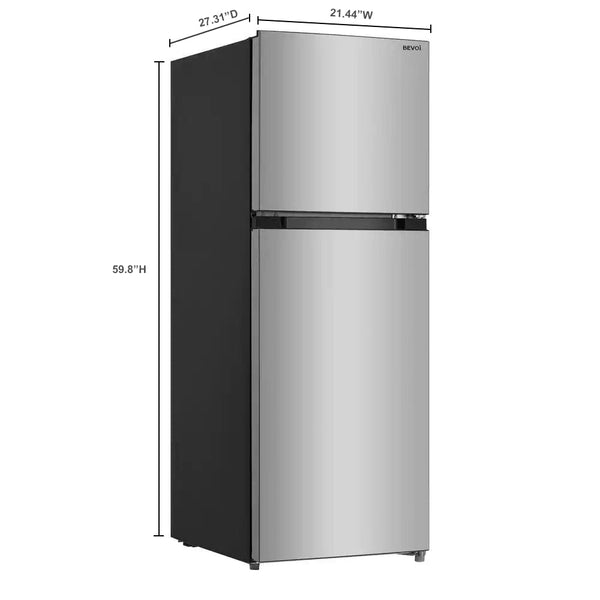 Bevoi 7.3-cu ft Counter-Depth Top-Freezer Refrigerator ( Stainless Steel )