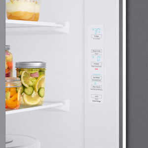 Samsung 28-cu ft Side-by-Side Refrigerator Smart Compatible with Ice Maker with Ice Dispenser ( Fingerprint Resistant Stainless Steel )